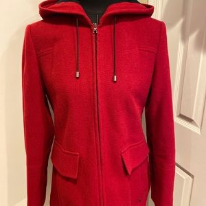 Fleetstreet Red Wool Coat Size S